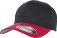 FLEXFIT Urban Classics Wooly Combed 2-Tone Flexfit Pet S/M Zwart/Rood