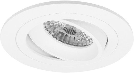 RTM Lighting Devon - Ronde Inbouwspot - Wit - GU10 - LED - Kantelbaar - 2700K - 470lm - 1 Stuks