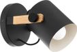EGLO Hornwood Wandlamp - 1 lichts - Ø17cm. - E27 - Hout/zwart - FSC Hout