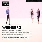 Outhere Allison Brewster Franzetti - Weinberg: Complete Piano Works 3 (CD)