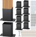 Vevor Set Van 10 Schroefmoffen 96 X 140 X 163 Mm Paalsteun Koolstofstalen Paal Schoenpaal Paalbasis Grondhulssteunbasis Ideaal voor Verandaleuningen, Pergola'S En Kolommen