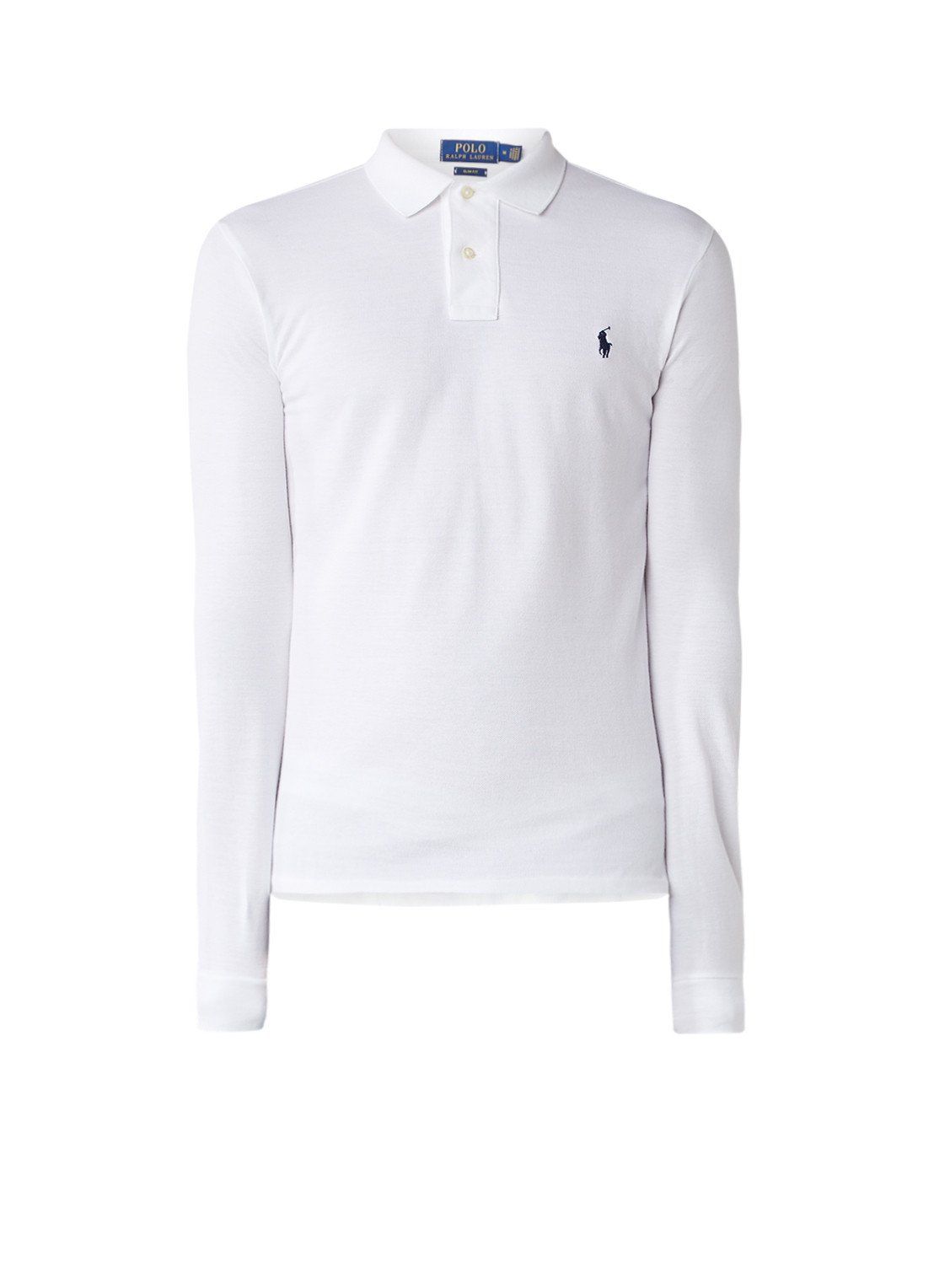 Ralph Lauren Slim fit polo van piqué katoen met lange mouw - 3614713315848