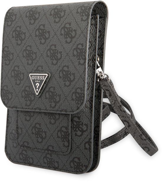 Guess PU 4G Triangle Universele telefoonhoes - Zwart