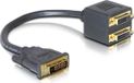 Delock DVI-D Dual Link splitter 1 naar 2 / passief - 0,20 meter