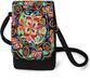 Goodivery ® Sac bandoulière bohème élégant avec sangle réglable et broderie florale