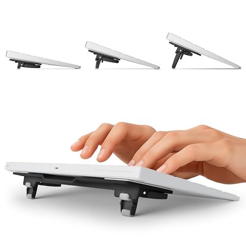 GPG2 ESC Flip Keyboard Stand voor Bureau, compacte kantelbare verhoger met 3 verstelbare hoeken voor ergonomisch typen, compatibel met Magic Keyboard & Flat-Back Modellen