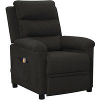 vidaXL Massagestoel stof zwart