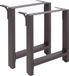 Wiltec Pieds de table en acier Set de 2 - 60x72cm - Noir thermolaqué - Profil carré