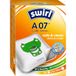 Swirl A 07 MicroPor Plus stofzuigerzakken voor AEG, Electrolux, Progress, Volta stofzuiger, anti-allergeenfilter, 4 stuks incl. filter, wit/weelderige tuin