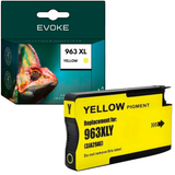 Evoke Compatible Ink for HP 963XL HP963 3JA29AE Yellow 25ml 1740 Pages Officejet Pro 9010 9012 9013 9014 9015 9016 9018 9019 9020 9022 9023 9025 9026 9027 9028 9029