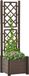 Maison Exclusive Jardinière avec treillage, 43x43x142 cm, PP, moka