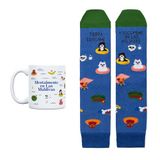 UO Mok Aarde Tragisch Me en spug me op de Malediven, Koffiemok en Grappige Sokken, Originele Geschenken voor Heren, One Size voor Mannen, Cadeau voor Afstuderen, Leraar