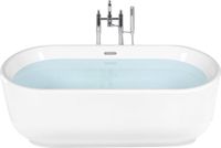 Beliani PINEL - Oval Acrylic Bathtub - White - 170x80cm