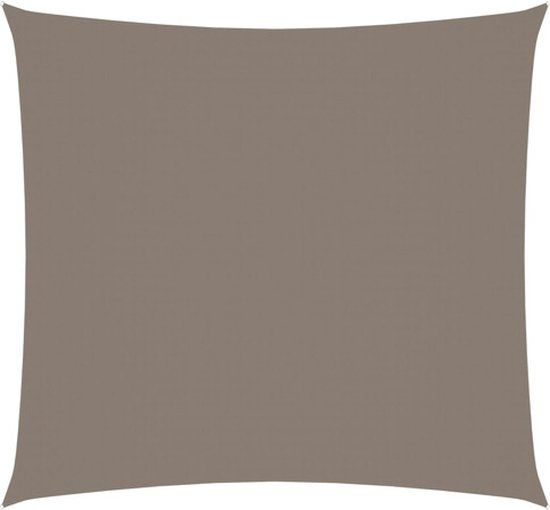 vidaXL Zonnescherm vierkant 3,6x3,6 m Oxford stof taupe
