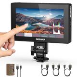 NEEWER 5,5 inch monitor camera, touchscreen IPS HD 1920x1080 1575nit, Loop in/out HDMI 4K met LUT 3D Peak Focus DSLR Video Assist HDR Waveform, batterij F750 5200mAh, DC7-24V/Type C 5V In, F500 PRO
