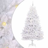 vidaXL - Kunstmatige - Hinged - Kerstboom - Wit - 240 - cm - PVC - en - Staal