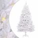vidaXL - Kunstmatige - Hinged - Kerstboom - Wit - 240 - cm - PVC - en - Staal