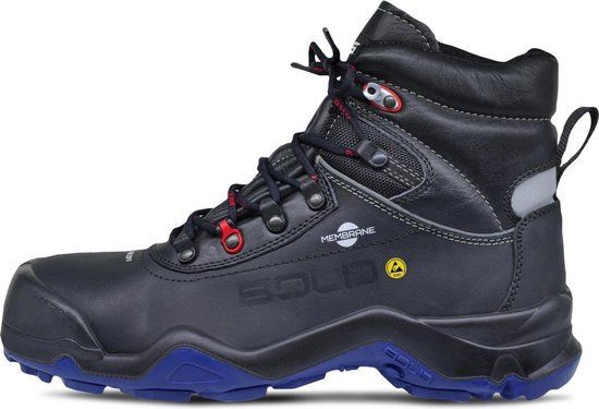 HKS Schoen Delta 1 Dry WTP Hoog S3 ESD - Zwart/Blauw - Maat 45