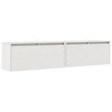 VidaXL Wandkast 80x30x35 cm Massief Grenenhout Wit