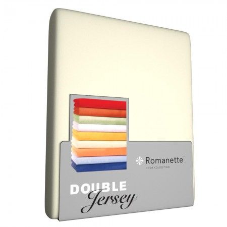 Romanette Hoeslaken Ivoor (Double Jersey) 140/150 x 200/210/220 cm