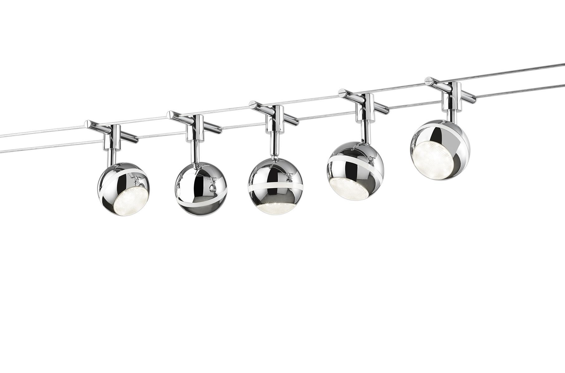 TRIO LEUCHTEN Trio BALOUBET Kabelsysteem 5x38W 3100K Chroom LED 778210506