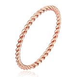 Cilla Jewels Lookinggoodtoday Gedraaide Elegante Dames Ring Edelstaal Verguld Rose Kleurig - 18mm