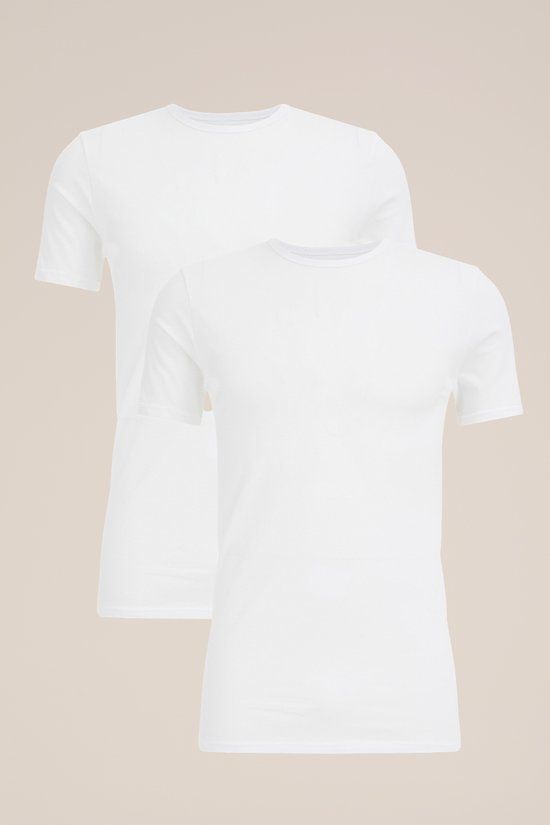 WE Fashion T-shirt wit - set van 2