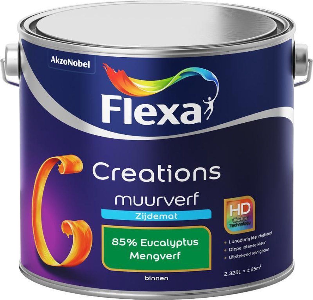 FLEXA Creations - Muurverf Zijde Mat - Mengkleuren Collectie - 2,5 liter