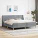 Maison Exclusive Lit double exclusif avec sommier et matelas, couleur gris clair, dimensions 180 x 200 cm, en Polyester