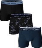 Björn Borg Bjorn Borg Boxers Cotton Stretch 3-Pack Zwart Blauw - Maat M - Heren - Boxershorts