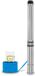 EBERTH 4" Diepwaterpomp RVS 1100W 74m Opvoerhoogte 20m Kabel 1½" Aansluiting met Vuilzeef