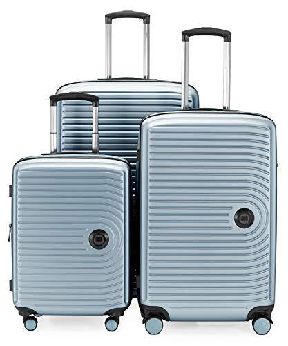 Hauptstadtkoffer - MITTE - Kofferset hard shell Koffer Trolley, Ingecheckte bagage uitbreidbaar, TSA, (S, M & L), Pool blue