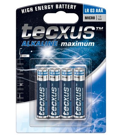 Tecxus LR03 AAA Alkaline Batterijen - 4 stuks