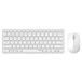 Rapoo 9600M Wireless Keyboard and Mouse Set - Rechargeable, AZERTY, Bluetooth + WiFi, White
