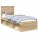 vidaXL Bedframe Sonoma Eiken 75 x 190 cm Massief Grenenhout