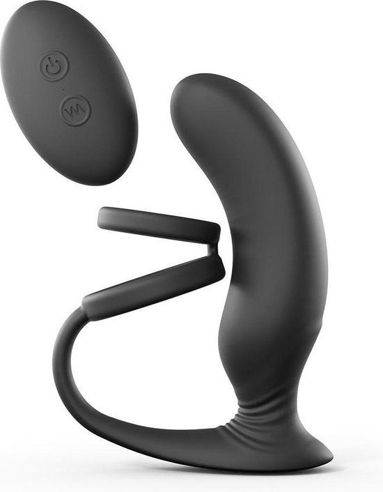 Love to Love Double Game Prostaatvibrator Met Cockring Zwart