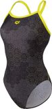 Arena W Camo Kikko Swimsuit Challenge Back soft Green-Black