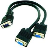 PRENDELUZ 45 cm SVGA HDB15/M naar 2 x HDB15/H splitterkabel