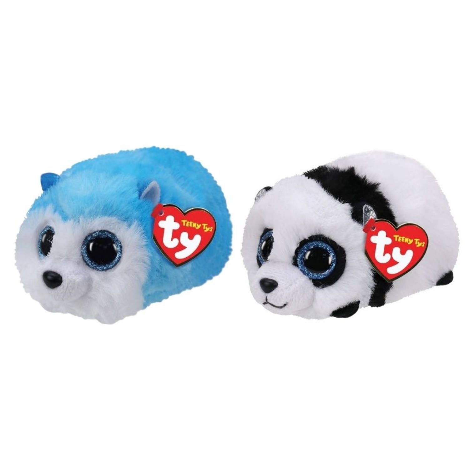 TY - Knuffel - Teeny s - Slush Husky & Bamboo Panda - Meerkleurig