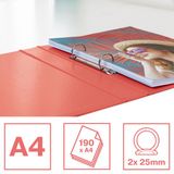 Esselte Colour'Breeze ringmap, 2 ringen, PP, ft A4, met harde kaft, koraal 10 stuks