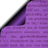 Merkloos / Sans marque KH Inpakpapier Woordenboekprint Paars – 30 cm × 200 m