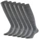 Morethansocks - Wollen kniekousen - Unisex - Merino - 3 paar - Midden Grijs