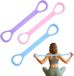 Allecto Bandes de résistance - Corde élastique Stretch - Bandes d'exercice d'entraînement - Femmes - Yoga Pilates Physiothérapie - 3 pièces Allecto Bandes de résistance en forme de 8