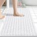 Arotive Luxe Chenille badkamertapijt, extra zachte dikke absorberende harige badtapijten, antislip machinewas droge pluche badmat voor badkamer, douche en bad (40 x 61 cm, wit)