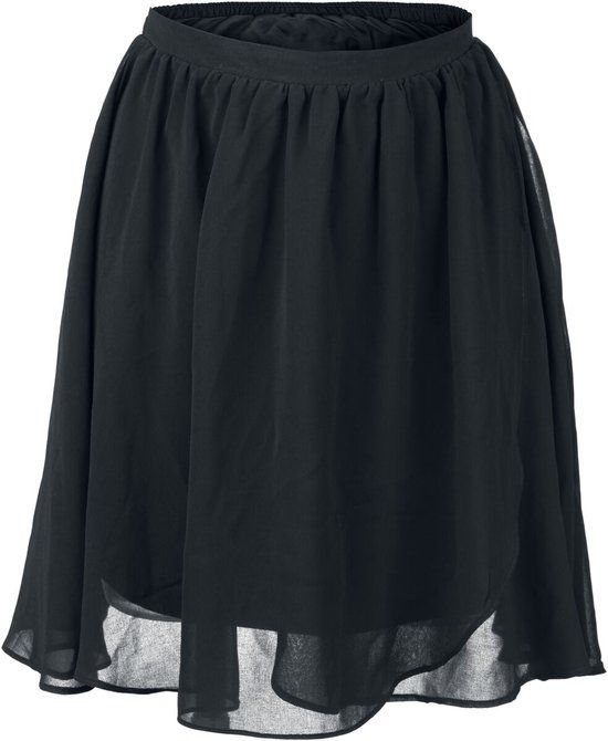 Forplay Swingende chiffon rok Dames Minirok - zwart - M