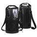 Sac à dos imperméable de 30 litres avec poche transparente tactile pour téléphone - Noir