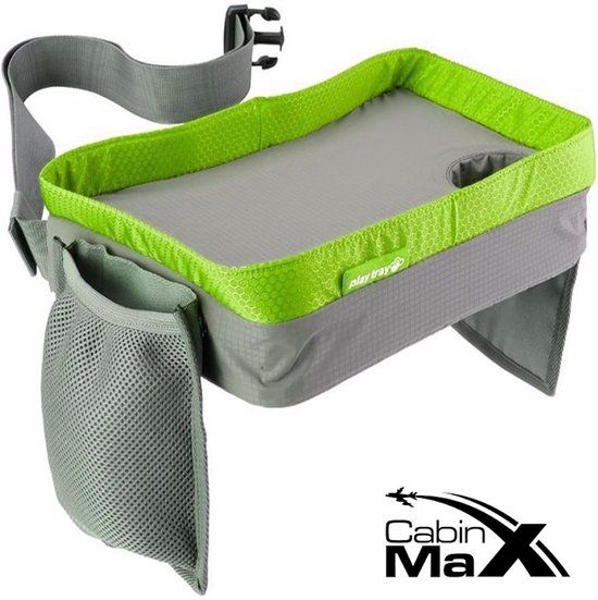 CabinMax Reistafel - Playtray voor Onderweg - Speeltafel voor Auto en Vliegtuig - Groen