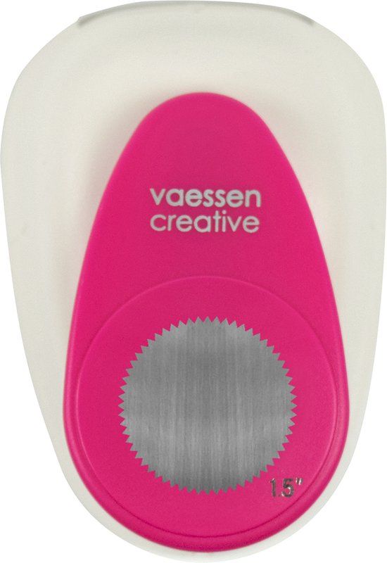 Vaessen Creative Pons - Figuurpons - Cirkel Gekarteld - Ø 3,8 cm