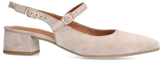 No Stress Dames Beige Suède Slingbacks Maat 42