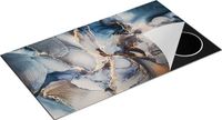 Chefcare Inductie Beschermer Abstracte Luxe Kunst - Zwart met Goud - 95x55 cm